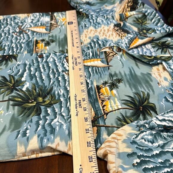 Aloha Republic Men’s Hawaiian Button Up Camp Shirt Diamond Head Cotton Size L - Picture 6 of 10